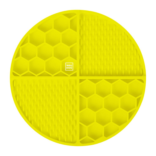 Килимок для повільного годування собак WAUDOG Silicone, жовтий