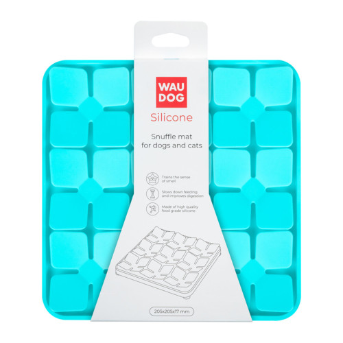 Килимок для пошуку корму для собак WAUDOG Silicone, блакитний
