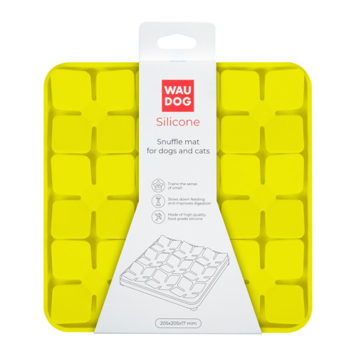 Килимок для пошуку корму для собак WAUDOG Silicone, жовтий