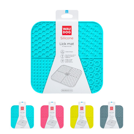 Килимок для злизування для собак WAUDOG Silicone, блакитний