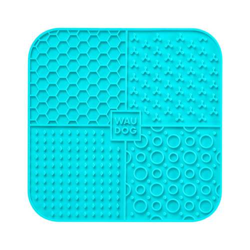 Килимок для злизування для собак WAUDOG Silicone, блакитний
