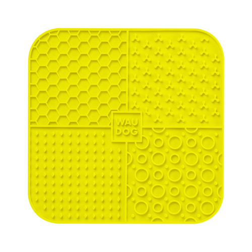 Килимок для злизування для собак WAUDOG Silicone, жовтий