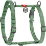 Шлея для собак з ручкою анатомічна Н-подібна WAUDOG Re-cotton Зелена