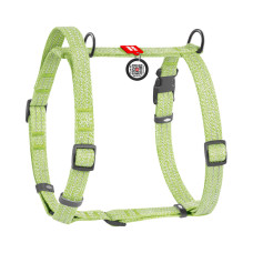 Шлея для собак з ручкою анатомічна Н-подібна WAUDOG Re-cotton Салатова