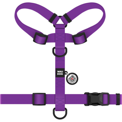 Шлея для собак водостійка WAUDOG Magnet колір "Фіолетовий"