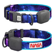 Ошейник для собак с LED подсветкой WAUDOG LED, рисунок «NASA21», зарядка Type-C - фото 1