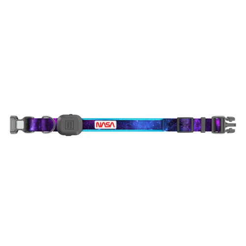 Ошейник для собак с LED подсветкой WAUDOG LED, рисунок «NASA21», зарядка Type-C - фото 3