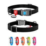 Нашийник для собак WAUDOG Waterproof з пластиковою пряжкою-фастекс чорного кольору - фото 3