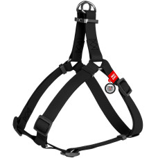 Шлея для собак водостійка WAUDOG Waterproof з металевим фастексом "Чорна"