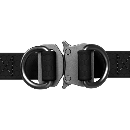 Шлея для собак водостійка WAUDOG Waterproof з металевим фастексом "Чорна"