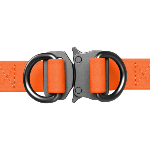 Шлея для собак водостійка WAUDOG Waterproof з металевим фастексом "Помаранчева"