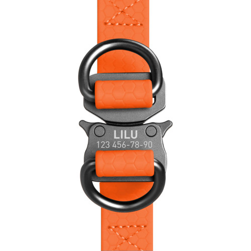 Шлея для собак водостійка WAUDOG Waterproof з металевим фастексом "Помаранчева"