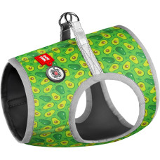 М'яка шлея для собак WAUDOG Clothes малюнок "Авокадо" з QR паспортом