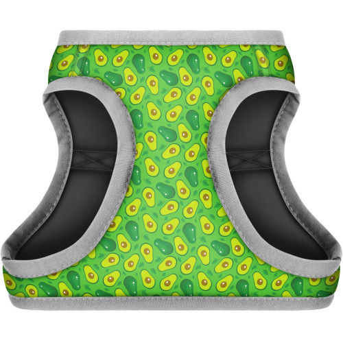 М'яка шлея для собак WAUDOG Clothes малюнок "Авокадо" з QR паспортом