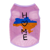 Майка для собак WAUDOG Clothes рисунок "Дом", сетка, розовая
