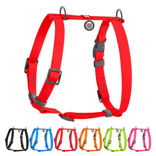 Шлея для собак Н-образная водостойкая WAUDOG Waterproof цвет "Красный"