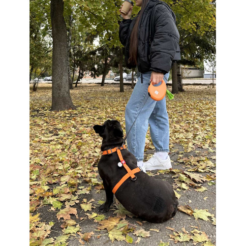 Шлея для собак Н-образная водостойкая WAUDOG Waterproof цвет "Оранжевый"