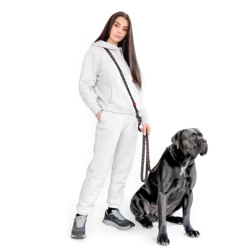 Поводок-перестежка для собак WAUDOG Nylon, рисунок "Змея", длина 300 см - фото 3