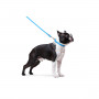 Круглий шкіряний повідець для собак WauDog Glamour блакитного кольору, 122 см