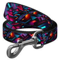 Поводок для собак нейлоновый WAUDOG Nylon, рисунок "Бесконечные миры", длина 122-300 см