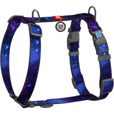 Шлея для собак анатомічна H-подібна WAUDOG Nylon "NASA21" з QR-паспортом