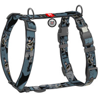 Шлея для собак анатомическая WAUDOG Nylon "Тень Бэтмена" с QR-паспортом