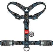 Шлея для собак анатомическая WAUDOG Nylon "Тень Бэтмена" с QR-паспортом - фото 2