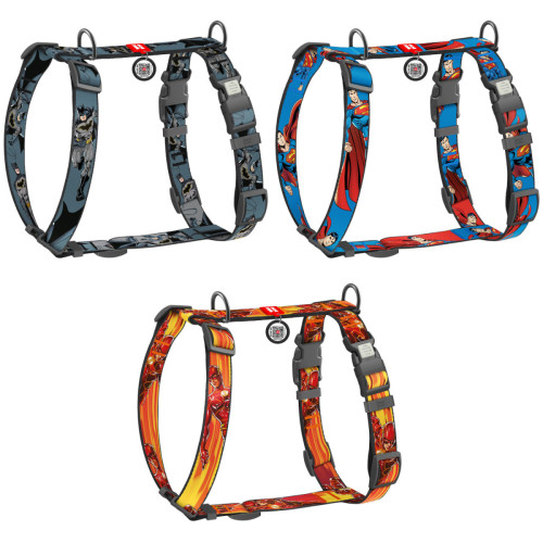 Шлея для собак анатомічна H-подібна WAUDOG Nylon "Швидкість Флеша" з QR-паспортом