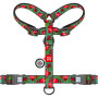 Шлея для собак анатомічна H-подібна WAUDOG Nylon "Гранати" з QR-паспортом