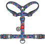 Шлея для собак анатомічна H-подібна WAUDOG Nylon "Інжир" з QR-паспортом