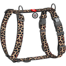 Шлея анатомічна WAUDOG Nylon Леопард з двома фастексами та QR паспортом