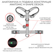 Шлея анатомическая WAUDOG Nylon Леопард с двумя фастексами и QR паспортом - фото 6