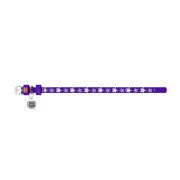 Ошейник для собак кожаный Collar WAUDOG Glamour светонакопительный фиолетового цвета с QR паспортом - фото 5