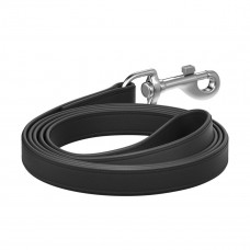 Поводок для собак кожаный WauDog Design чёрного цвета, 122 см