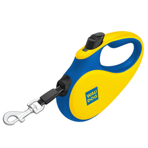 Повідець-рулетка для собак WAUDOG R-leash «Colors of freedom», світловідбивна стрічка