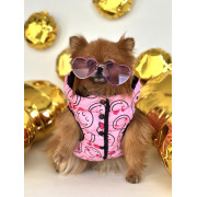 Курточка для собак WAUDOG Clothes малюнок «Смайли на рожевому» - фото 8