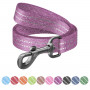 Поводок для собак из восстановленного хлопка WAUDOG Re-cotton светоотражающий, фиолетового цвета (150-500 см)