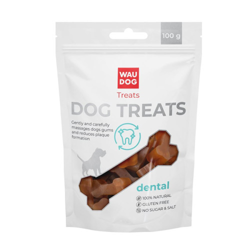 Ласощі для собак WAUDOG Treats «Стоматологічна кістка зі смаком качки», 100 г - фото 2