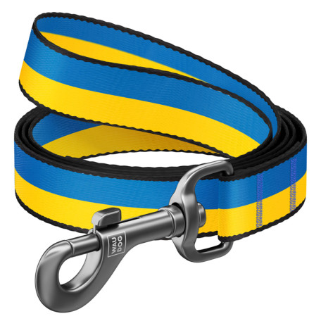 Повідець для собак нейлоновий WAUDOG Nylon, малюнок "Colors of freedom", довжина 122 см