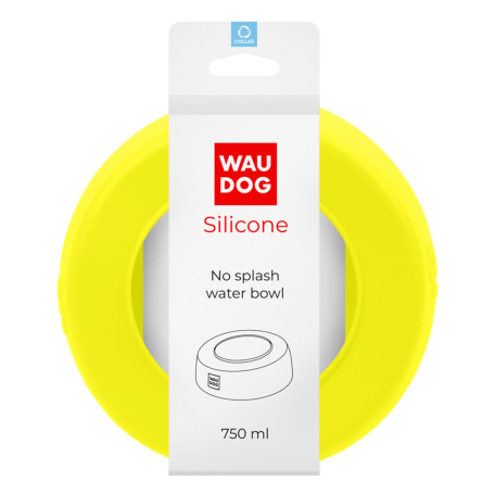 Миска-непроливайка для собак WAUDOG Silicone, жовта