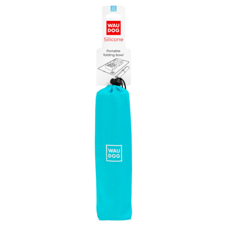 Миска складана для собак WAUDOG Silicone, блакитна