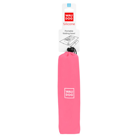 Миска складана для собак WAUDOG Silicone, рожева