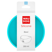 Миска для собак WAUDOG Silicone, блакитна - фото 2