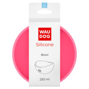 Миска для собак WAUDOG Silicone, рожева - фото 1