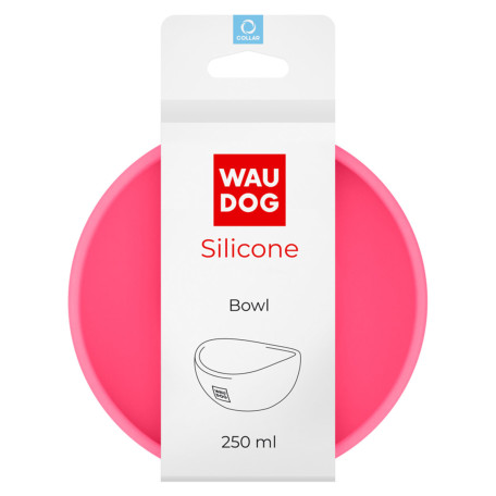 Миска для собак WAUDOG Silicone, рожева