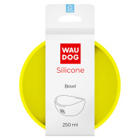 Миска для собак WAUDOG Silicone, желтая