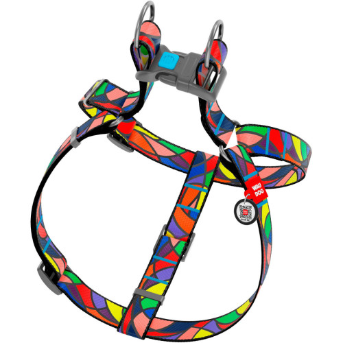 Шлея для собак WAUDOG Nylon малюнок "Вітраж"