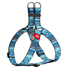 Шлея для собак WAUDOG Nylon малюнок "Етно синій"