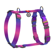 Шлея для собак анатомічна Н-подібна WAUDOG Nylon Recycled "Градієнт Фіолетовий"