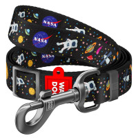 Поводок для собак нейлоновый регулируемый WAUDOG Nylon, рисунок «NASA», длина 152-183 см